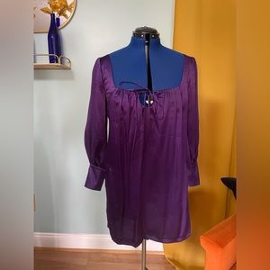 Bebe purple silk dress